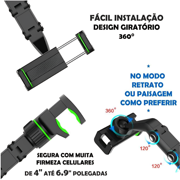 Suporte Multifuncional Carro Espelho Retrovisor e Mesa universal GPS para celular automóvel